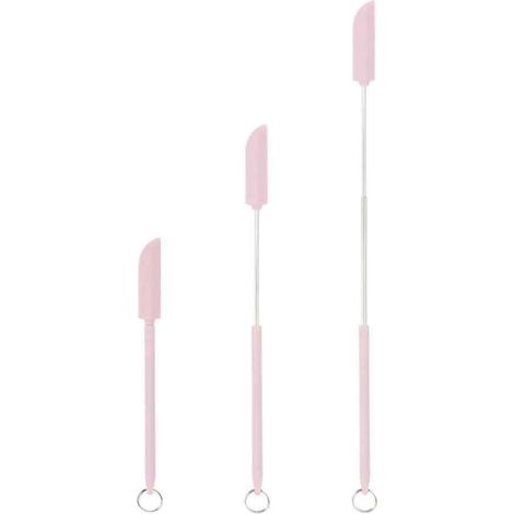 Spatule En Silicone - Télescopique Réglable - Résistante À La Chaleur - Pour Bocaux Jars Bouteilles Cuisine Et Cosmétique - 1 Pièce (1/5)