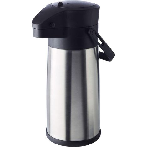 APS Caraffa Termica con pompa – Budget-in acciaio inox e polipropilene, Ø 13,5 cm, altezza: 32,5 cm (1/4)