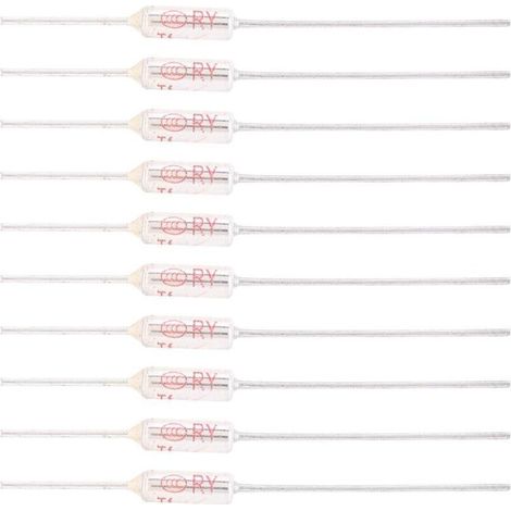 Lot de 10 fusibles thermiques 250V 10A 216°C - Protection contre les surchauffes - Compatible appareils électroménagers et industriels (1/4)