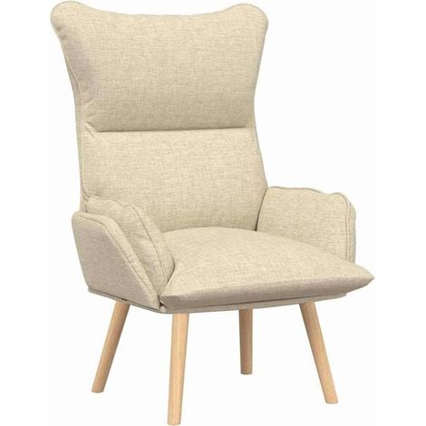 Chaise d'accueil beige en tissu et contreplaqué – 69 x 74 x 93 cm – Confort ergonomique, design moderne pour salle d’attente, bureau ou espace professionnel (1/5)