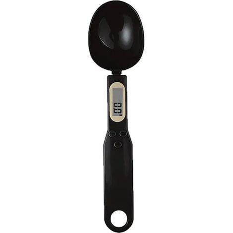 (Noir) Mini cuillère doseuse numérique de cuisine avec écran LCD, 0,1 à 500 g, idéale pour la farine, le lait, le café en poudre. (1/5)