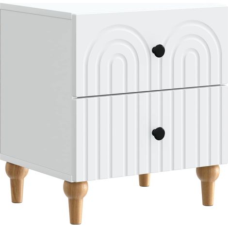 Nachttisch mit Schubladen Weiß 43 x 34,5 x 48 cm Holzwerkstoff vidaXL