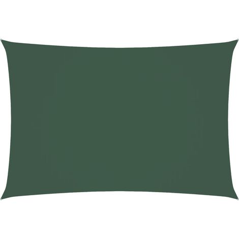Voile d'ombrage  Voile de parasol tissu oxford rectangulaire 2,5x4,5m vert foncé