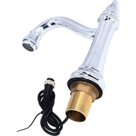 Robinet électrique à induction sans contact avec capteur d'eau automatique G1/2 pouce DN15 pour lavabo de salle de bain (1/5)