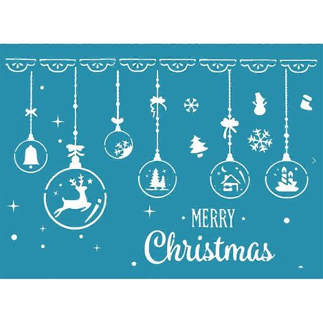 Frohe Weihnachten Selbstklebende Siebdruck-Schablonen für DIY-T-Shirts, Kissen, Stoffbeutel, Textilmalerei und Heimdekoration.