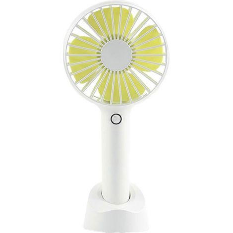 Mini ventilateur portable à main, ventilateur personnel rechargeable sur batterie - Blanc (1/5)
