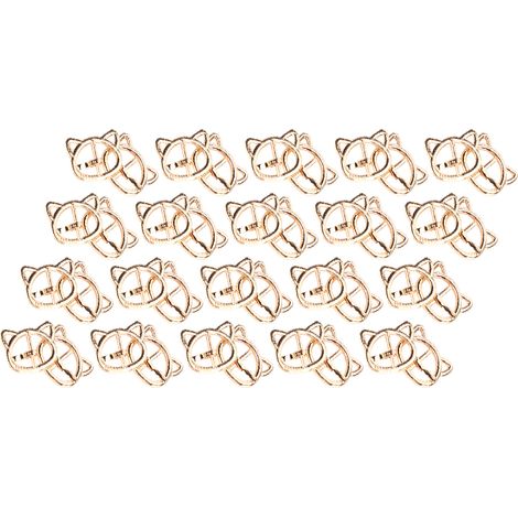 Packung mit 20 katzenkopfförmigen Dornschnallen, Rollenschnallen für Gürtel und Kleidung (1/5)