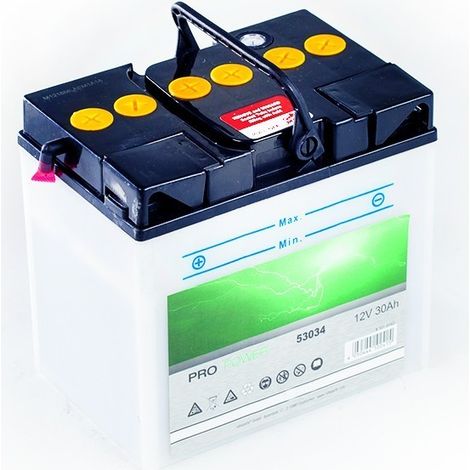 Batterie AYP 12V 30Ah pour tondeuse – Longueur 187mm – Adaptable MTD 725-1705A 725-1707 – Électrolyte inclus
