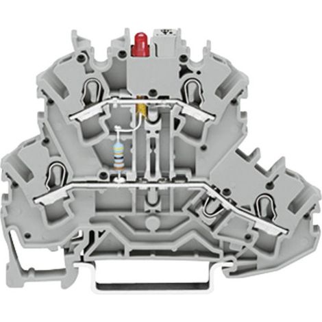 WAGO 2002-2211/1000-410 Morsetto diodi doppio 5.20 mm A molla Attribuzione: L Grigio 1 pz.