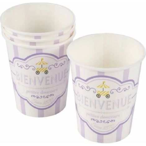 Set de 6 gobelets en papier Bienvenue