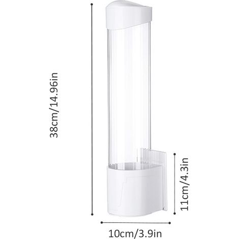Porte-gobelets en papier jetables, distributeur de gobelets en papier anti-poussière, porte-gobelets automatique (1/4)