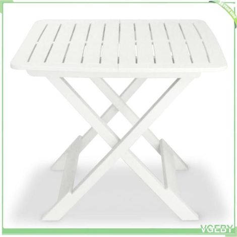 Ensemble de bistro pliable 3 pcs - FAFEICY - Pliable - Blanc mat - Plastique/Resine - Résistant aux intempéries (1/5)