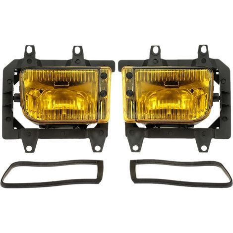Cache Ampoule,Paire De Kit en Plastique Transparent Gauche Et Droite Avant Antibrouillard pour BMW E30 Série 3 1985-1993--jaune (1/4)