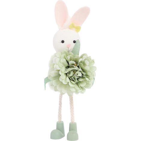 3D-Osterhasen-Engel-Anhänger mit farbenfrohen Blumenmotiven, ideal für Frühlingsfest-Dekorationen, mehrfarbig (1/5)