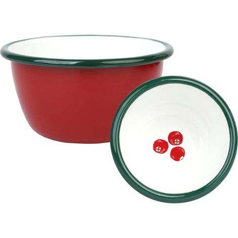 Bol à Tremper en Émail 10 cm - Sauce Cranberry, Noël, Condiments, Dips, BBQ, Camping (1/3)