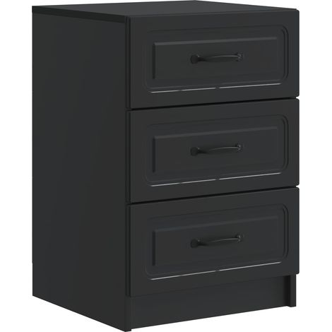 Armario de Noche Negro 43 x 41 x 63,5 cm Madera de Ingeniería vidaXL
