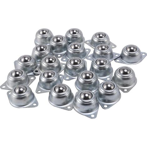 Lot de 20 roulettes pivotantes en acier pour voitures, robots et quincaillerie universelle à œillet rond, compatibles avec les machines et meubles. (1/5)