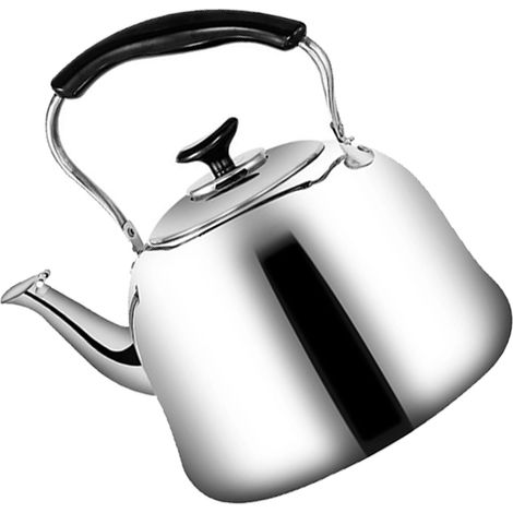 Pfeifender Edelstahl-Wasserkocher (2 Liter) mit hörbarem Pfeifton, großer Öffnung, Teekanne für den Herd mit Teefilter (1/5)
