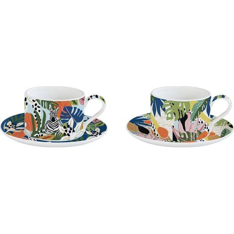 Set de 2 tazas de desayuno 24 cl - Ambiente tropical - Easy Life