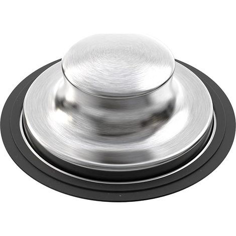 Bouchon d'évier de cuisine, couvercle de bouchon universel de 3-1/2 pouces pour bride de vidange de broyeur à déchets - Acier inoxydable poli (1/5)