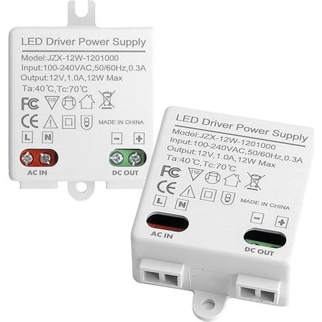 Transformateur Led 12v Mini, Alimentation 12v, Alimentation 12v 1a, Driver Led, Transformateur Led éclairage Meuble Et Ruban Led (1/5)