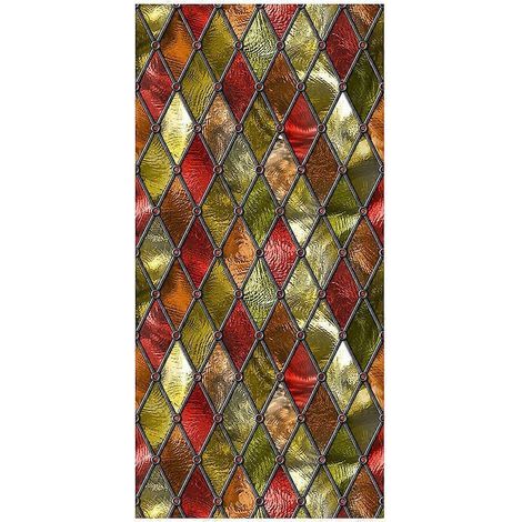 Film adhésif décoratif pour fenêtre en verre, 1 pièce, pour préserver l'intimité.-120X58CM (1/3)