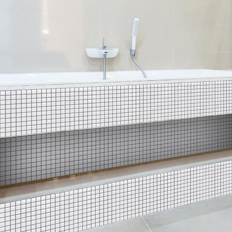 Carreaux muraux autocollants 3D mosaïque cuisine salle de bain déco, 5 pièces 20x20cm, DJ1001 (1/5)