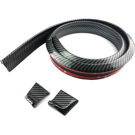 150 cm Universal-Heckspoilerlippe – Carbonfaser-Schwarzgummi, Heckklappenspoiler & Seitenschwellerleiste für jedes Auto (1/4)