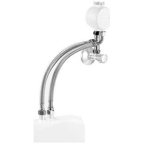 Kit de raccordement pour soupape de décharge de pression (PBV) pour petit chauffe-eau instantané, chromé