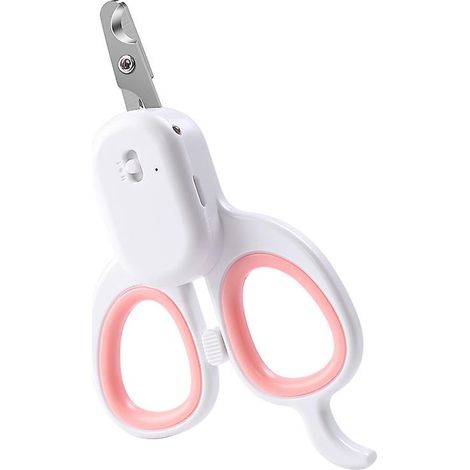 Coupe-ongles professionnel en acier inoxydable pour chats et petits animaux avec lumière LED (1/5)