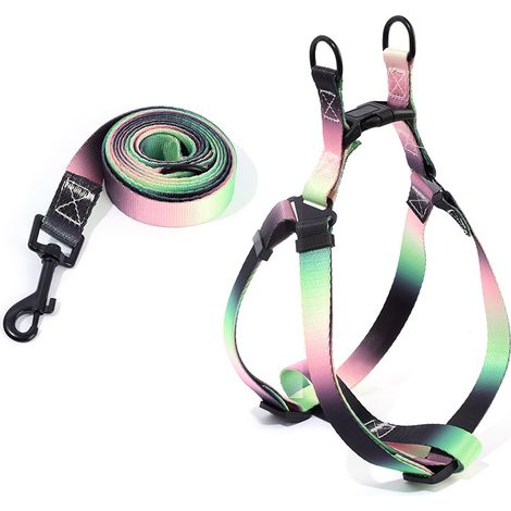 Harnais anti-traction pour chien, couleurs vives, conçu pour la sécurité et le contrôle, idéal pour les grandes races fortes comme les Pitbulls, NOIR, M (1/5)