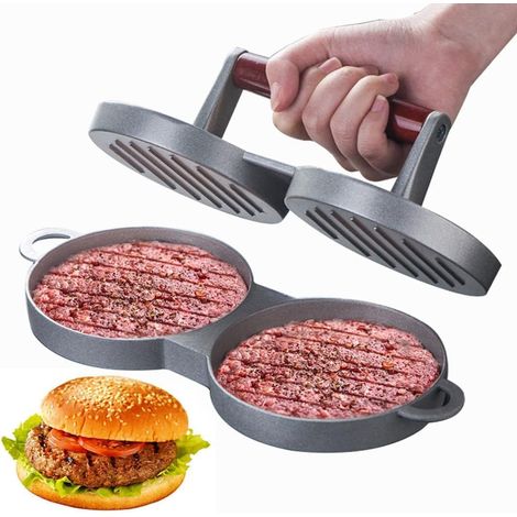 Presse à hamburgers double antiadhésive 2 en 1 – Appareil à steaks hachés pour bœuf et viande (1/5)