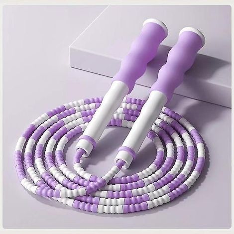 Corde à sauter perles souples, corde tressée réglable, anti-nœuds, sans emmêlement, pour fitness et boxe, longueur ajustable, 1 pièce (1/4)
