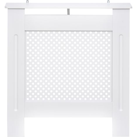 Grille de radiateur design blanc MDF 78x82x19 cm pour décoration intérieure maison et bureau.