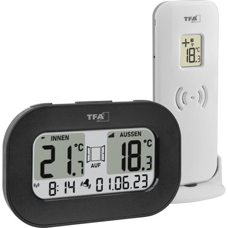 TFA Dostmann Funk-Thermometer COOL@HOME Thermomètre numérique radiopiloté noir 30.3046.01 (1/5)