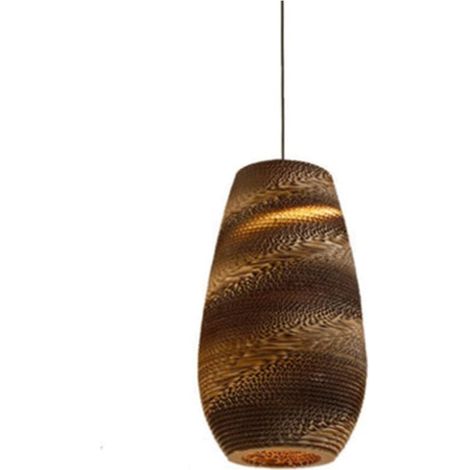 Lampada a sospensione in carta a nido d'ape, lampada a sospensione in cartone in stile giapponese, lampada a sospensione decorativa vintage per soggiorno, cucina, isola, bar, ingresso, sala da pranzo, (1/5)