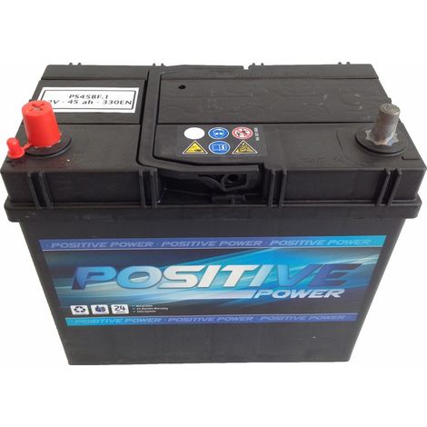 Batería Coche 45Ah izquierda Borna Fina  Positive Power