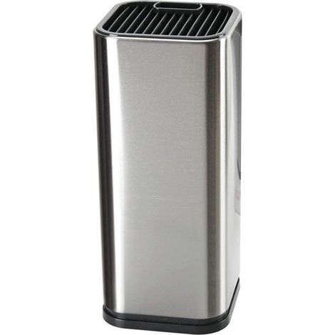 Bloc à Couteaux Universel, Porte Couteaux en Acier Inoxydable, Empêche Tout Basculement, Rangement 12 Pièces avec Grande Capacité, Peu Encombrant, avec Trou D'échappement et Fente pour Ciseaux (1/5)