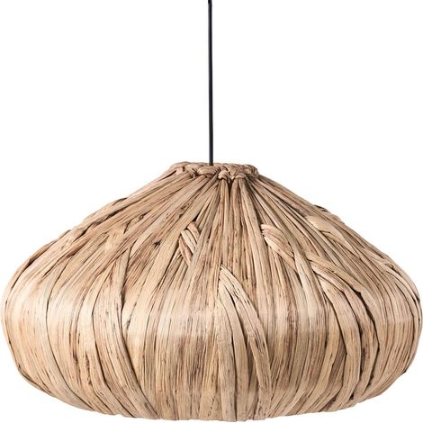 Lampe Suspendue Élégante en Fibre de Jacinthe d'Eau Tissé Main Boho Naturel Pasos