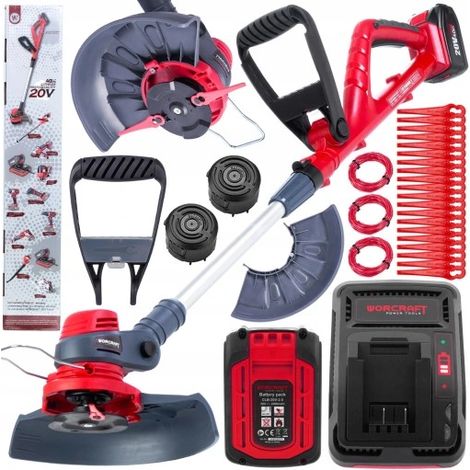 Tagliabordi senza fili 20V + 2 testine + batteria da 4Ah (1/5)