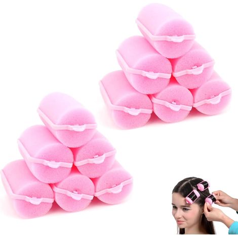 Lot de 10 bigoudis en éponge - Rouleaux en mousse souple pour boucles et volume (36 mm) - Sans douleur pour femmes et enfants