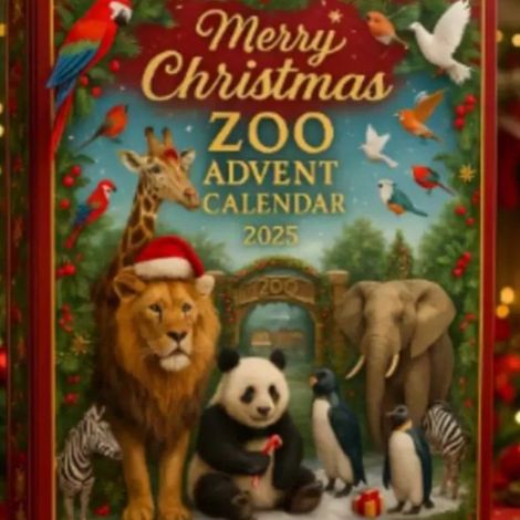 Neuer Kalender 2025 mit Zoo-Motiven, überraschender Weihnachtsbaumschmuck, Acryl-Anhänger (1/5)