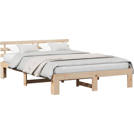Maison Exclusive - Estructura de cama Natural 150 x 200 cm Madera
