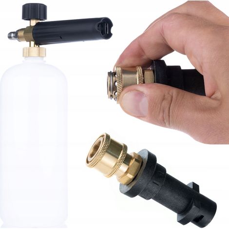 Pistola Schiumogena 1L con Lancia – Compatibile con Idropulitrice Kärcher K2–K7 200 BAR Schiuma Densa, Montaggio Rapido