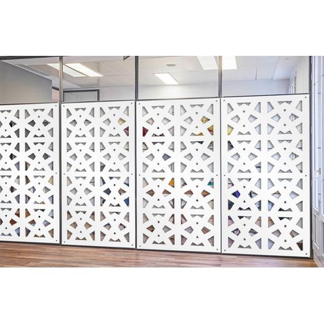 RAILING - Pannello in PVC traforato - Parasole - Colore: bianco - Misura: 50x150 cm