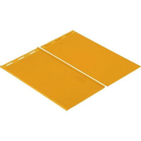 2 Pièces Moule à Cire d'Abeille 5.4mm Feuille de Cire Gaufrée DIY Accessoire Apiculture Jaune (1/5)