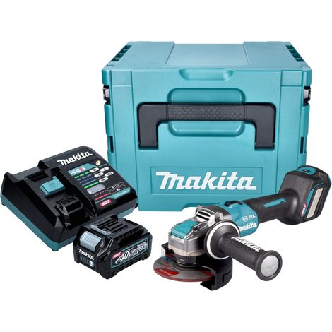 Makita GA 041 GD101 Amoladora angular sin cable 40 V máx. 125 mm X-LOCK Brushless + 1x batería recargable 2,5 Ah + cargador + Makpac