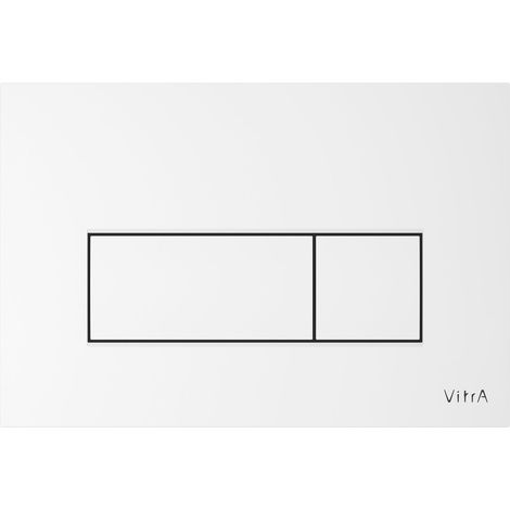 VitrA Root Square Plaque de commande, finition blanc brillant