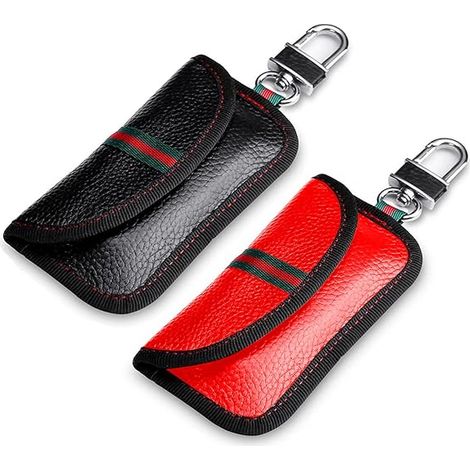 Paquete de 2 fundas bloqueadoras de señal para llave de coche que bloquean señales RFID para la seguridad del vehículo y protegen el control remoto contra robos. (1/5)