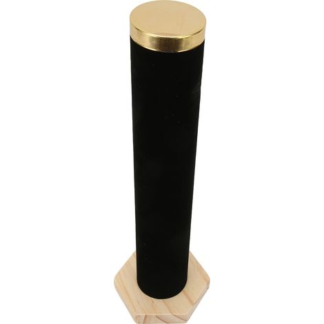 Présentoir vertical en velours noir pour bracelets, montres, bijoux, serre-têtes, etc., idéal pour la chambre à coucher. (1/5)